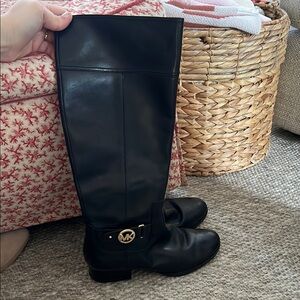 MICHAEL by Michael Kors Women's Black Leather Boots